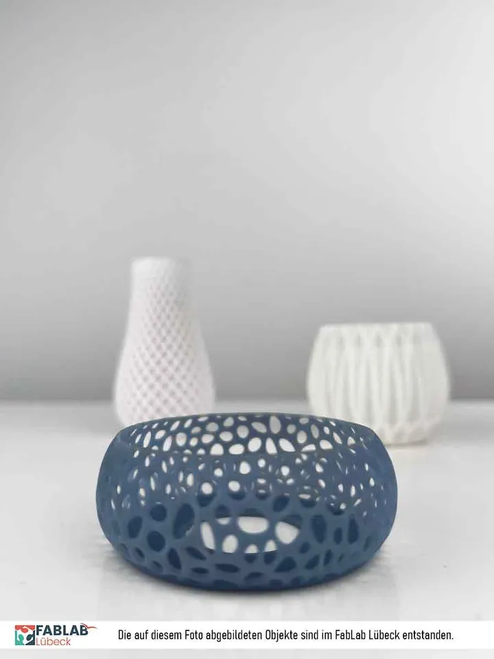 Ein gedruckter Designkorb aus PLA