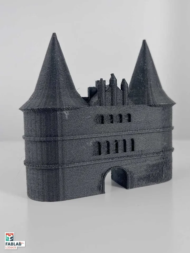 Das Lübecker Holstentor als 3D-Druck aus PLA